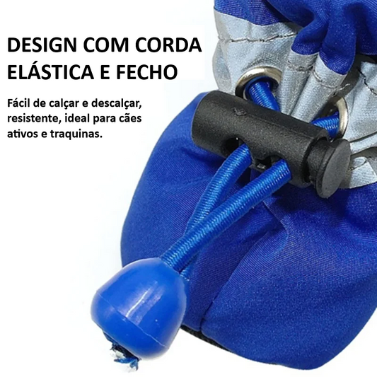 Meias Impermeáveis para Cão 4pcs Botas Antiderrapantes Chuva