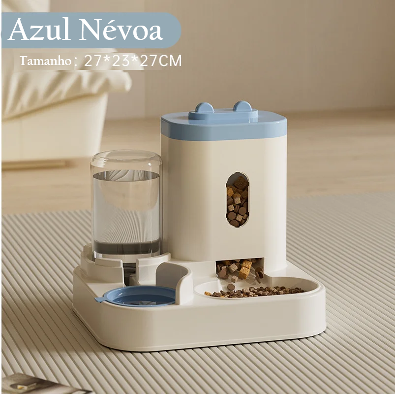 Comedouro Automático para Gatos - Dispensador de Ração com Água