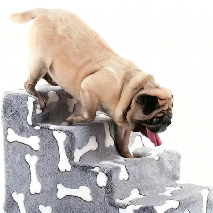 Escada Rampa para Cães - 3 Degraus Antiderrapante para Sofá e Cama