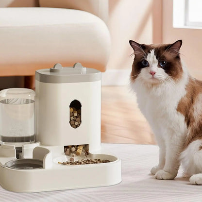 Comedouro Automático para Gatos - Dispensador de Ração com Água