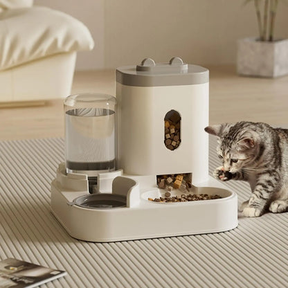 Comedouro Automático para Gatos - Dispensador de Ração com Água