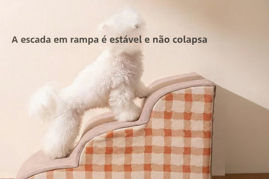 Rampa de Segurança para Animais com 1-3 Degraus - Escadas Laváveis para Cães e Gatos