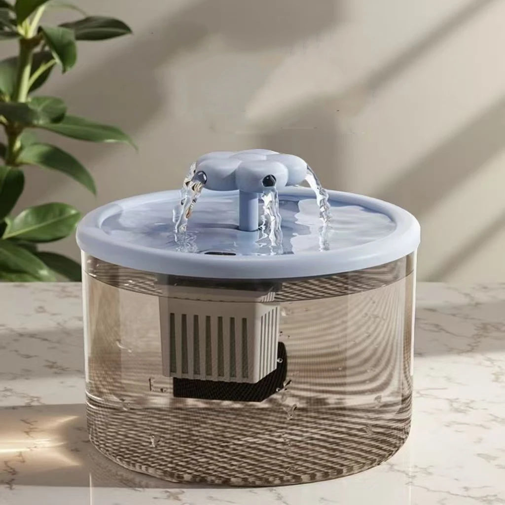 Fonte de Água para Gatos 1.5L Ultra Silenciosa com Filtro Automático