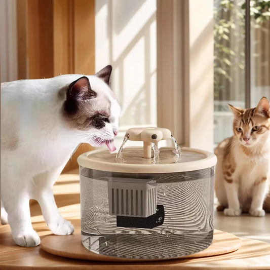 Fonte de Água para Gatos 1.5L Ultra Silenciosa com Filtro Automático