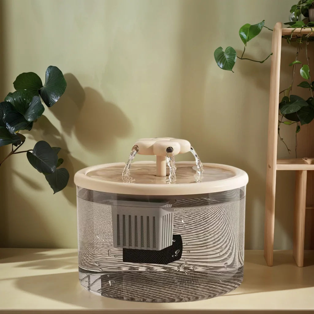 Fonte de Água para Gatos 1.5L Ultra Silenciosa com Filtro Automático