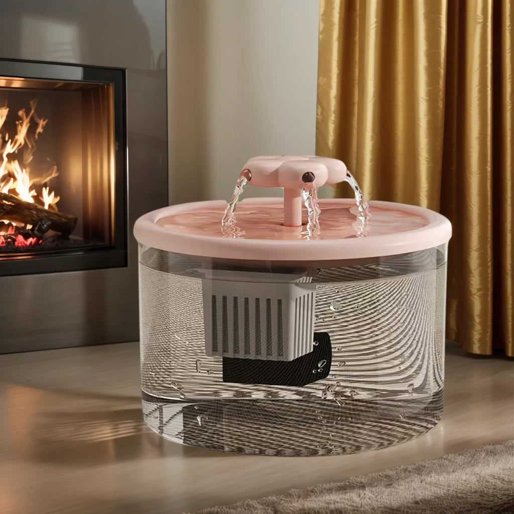 Fonte de Água para Gatos 1.5L Ultra Silenciosa com Filtro Automático