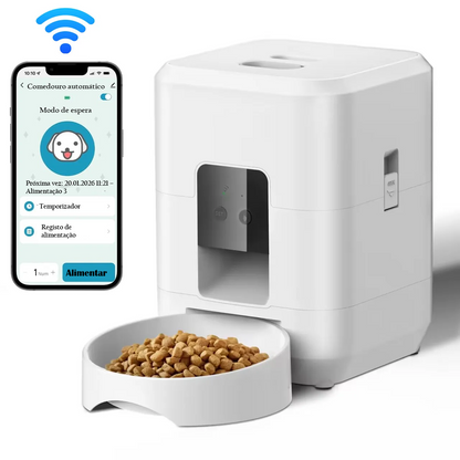 Comedouro Inteligente para Pets - Wi-Fi e Controle por Botão