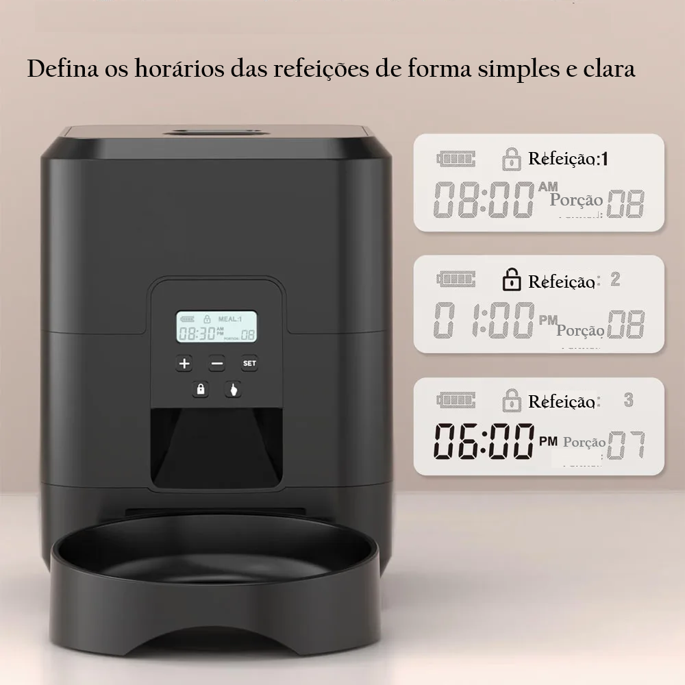 Comedouro Inteligente para Pets - Wi-Fi e Controle por Botão