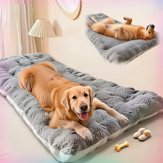 Tapete de Cama para Cão Grande - Almofada Dupla Face para Inverno