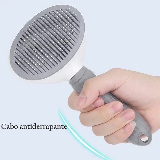 Escova para Cães e Gatos - Remoção de Pelo Auto-Limpante